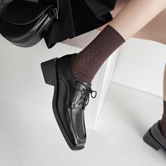 CHIKO Xiomara Square Toe Block Heels Oxfords Shoes Oxford Shoes Heels, Block Heel Loafers, Oxford Heels, Kitten Heel Pumps, Block Heel Boots, Heeled Loafers, Leather Items, Loafer Flats, Loafer Shoes