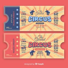 two tickets for the circus show