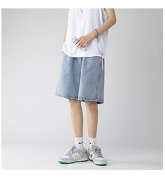 Take a trip back to the 90s with our light blue men's jeans shorts from our 2023 Summer Collection! These rock-washed shorts feature a mid-waistline fit and knee-length hem. making them perfect for a subtle. enduring look. The drawstrings closure will give you a secure shape no matter the occasion. Whether you're hitting the beach or just hanging out with friends. these shorts will have you looking and feeling your best. Distinctive Features: 90s Style: Get your vintage on with these ultra-stylish shorts that will take you right back to the Nineties. Stonewashed: Enjoy the unique faded color of these shorts that will only look better with time. Knee Length Hem: Get a traditional look with these shorts that will stay in couture for years to come. Mid-Rise Fit: Get a relaxed cut without sacr Denim Blue Knee-length Shorts For Summer, Denim Blue Knee-length Summer Shorts, Casual Knee-length Jean Shorts For Summer, Knee-length Denim Jean Shorts For Summer, Washed Blue Jean Shorts For Summer Streetwear, Casual Light Wash Jean Shorts For Streetwear, Casual Light Wash Shorts For Streetwear, Washed Blue Shorts For Summer Streetwear, Summer Streetwear Washed Blue Shorts