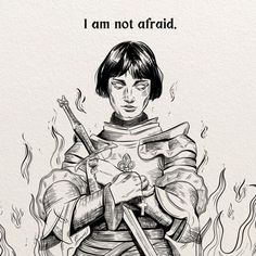 Joan Of Arc Tattoo Outline, Joan Of Arc Draw, Joan Of Art Drawing, Saint Joan Of Arc Art, Joan Of Arc Sketch, Joan Of Arc Aesthetic, Joan Of Art Tattoo, Joan Of Arc Art, Christian Mystic