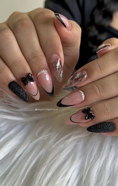 Black White Nails, White Nails, Manicure, Nails, White, Quick Saves, Black