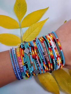 Desert Sunrise Bracelets - Etsy Desert Sunrise, Diy Jewelry Rings, Diy Friendship Bracelets Patterns, Turquoise Accents, Southwest Jewelry, Waist Beads, Real Turquoise, Beaded Jewelry Patterns, African Jewelry