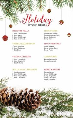 doTERRA Essential Oils Holiday Diffuser Blends Doterra Diffuser, Doterra Essential Oils Recipes, Yl Essential Oils