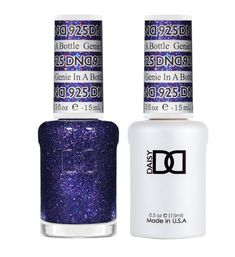 DND Polish Duo Super Glitter - Genie in a Bottle 925 Elegant Nail Polish, Glitter Pigment, Gel Nail Polish Set