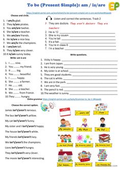 an english worksheet with words and pictures