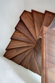 an image of a wooden staircase going up