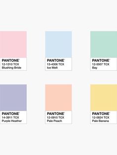 the pantone color chart is shown in different colors