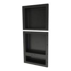 Redi Niche 16 in. x 34 in. Triple Shower Niche Set in Black - Super Arbor Black Shower Wall, Shower Wall Shelf, Recessed Shelf, Recessed Shower Shelf, Corner Shower Doors, One Piece Shower, Tub To Shower Remodel, Recessed Shelves, Neo Angle Shower