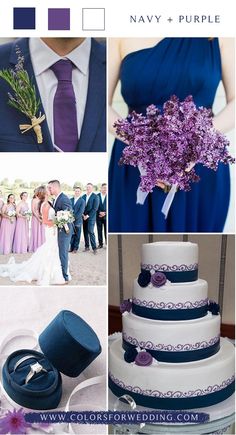 purple and blue wedding color scheme