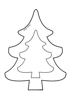 Christmas Tree Cut Out, Crafts Template, Christmas Tree Drawing, Tree Template, Christmas Tree Template, Christmas Tree Coloring Page, Tree Templates, Tree Coloring Page, Unique Christmas Trees