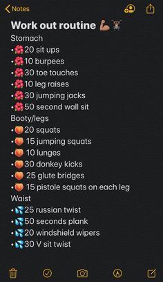 Workout Routines Summer Body Workout Plan, Night Workout, At Home Workouts For Women, Summer Bod, Workout List, Routine Ideas, Month Workout, Summer Body Workouts