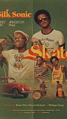 a movie poster for skate starring two men