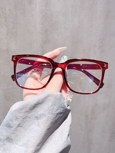 Collar     Embellished Accessories Blue, Women Eyeglasses, Geometric Frame, Clear Glasses, Blue Light Glasses, Dope Jewelry, Color Rojo, Eyeglasses For Women