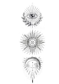 three different types of sun and moon