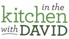 the kitchen with david logo is shown in green and black letters on a white background