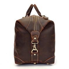 When you need to go on an adventure, the Henry Crazy Horse Leather Duffel Bag will be your best friend. This duffel bag is created from the softest cowhide leather which is durable yet pleasant to touch and features a two-way top zip closure with handles as well as a removable shoulder strap for easy carrying around. One zipped pocket at the interior is perfect for storing small things, while still having just the right amount of space leftover inside suitable for books or laptops. With two basic colours available it will match your style with ease. Material: Cow Leather Dimensions: 11.8 * 19.7 * 9.5 in / 30 * 50 * 24 cm Details: Two-Way Top Zip Two Handles Removable And Adjustable Shoulder Strap One Zip Pocket At The Interior Internal Pocket For Laptop Leather Duffel Bag, Leather Duffel, Leather Weekender, Mens Travel Bag, Leather Duffle Bag, Leather Travel Bag, Large Leather Tote, Leather Duffle, Crazy Horse