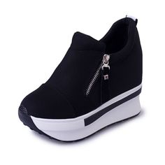 Women's Platform Hidden Wedge Loafers Sneakers Slip On High Heels Casual Shoes DESCRIPTION: GREAT QUALITY 100% BRAND NEW Chunky Platform Wedge Sneakers In Synthetic, Casual Platform Loafers With High Heel, Trendy Low-top Platform Wedge Boots, Casual Chunky Platform Wedge Boots For Spring, Trendy Wedge Sneakers With Platform Heel, Spring Casual High Heel Platform Loafers, Spring Wedge Heel Platform Sneakers, Casual Low-top Wedge Boots For Spring, Spring Casual Low-top Wedge Boots