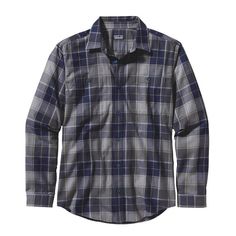 Patagonia Men\'s Long-Sleeved Pima Cotton Shirt - Sheep Jump: Forge Grey SJFG Casual Long Sleeve Organic Cotton Shirt, Blue Organic Cotton Long Sleeve Tops, Long Sleeve Cotton Flannel Shirt For Work, Casual Cotton Long Sleeve Flannel Shirt, Casual Long Sleeve Cotton Flannel Shirt, Patagonia Long Sleeve Cotton Tops, Classic Long Sleeve Cotton Flannel Shirt, Everyday Long Sleeve Cotton Shirt, Patagonia Tops With Pockets For Fall