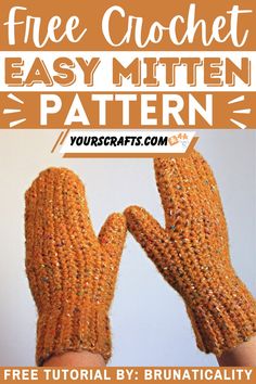 the free crochet easy mitten pattern is great for beginners to make