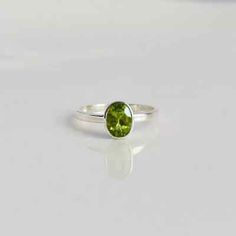 Natural Peridot Ring Minimalist Ring 925 Sterling Silver Ring Peridot Jewelry  | eBay Peridot Silver Ring, Peridot Ring Silver, Peridot Jewelry, Rings Jewelry Fashion, Peridot Gemstone, Peridot Ring, Ring Pictures, Ring Minimalist, Minimalist Ring