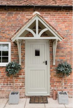 Wooden Door Canopy, Cottage Canopy Porch, Cottage Front Doors Ideas, Front Door Portico Ideas, Front Door Entrance Exterior, Copper Portico, Cottage Front Porch Ideas, Back Door Ideas, Storm Porch