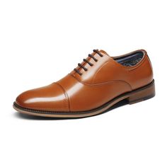 PRICES MAY VARY. Men’s Oxfords designed in USA Soft synthetic leather upper features a cap toe Closed lace-up construction for a secure fit Premium leather lining and light padded latex footbed for all-day comfort Flexible and comfortable Derby Oxfords with durable outsole. Wooden Heel height: 1 inch (approx) Complete your casual and formal look this season with these wing tip stylish oxford lace-ups featuring decorative perforation for vintage appeal. Featuring perforated design, Faux Leather u Formal Dress Shoes, Boys School Shoes, Oxford Dress Shoes, Shoe Tags, Wooden Heel, Mens Oxfords, School Shoes, Derby Shoes, Synthetic Leather