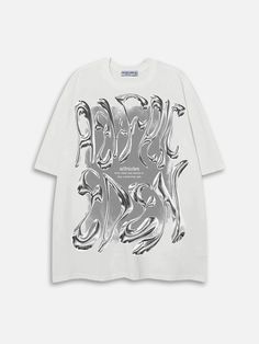 2023 Top Streetwear Brand AelfricEden, Street fashion clothes shopping online, free shipping worldwide! Holographic Print, Top Streetwear Brands, Aelfric Eden, Streetwear Shirts, Silver Holographic, Futuristic Style, 150 Lbs, 110 Lbs, Liquid Metal