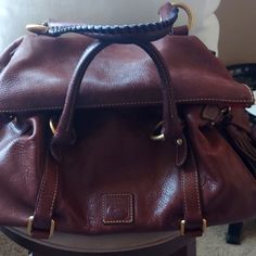 Brown Leather Handbag. Great Condition Designer Satchel Hobo Bag, Designer Saddle Bag Tote With Removable Pouch, Designer Saddle Bag With Removable Pouch In Tote Shape, Designer Travel Tote Saddle Bag, Designer Saddle Tote Bag For Travel, Elegant Saddle Bag Tote For Errands, Shopping Satchel Saddle Bag, Designer Hobo Bag With Top Carry Handle For Travel, Luxury Saddle Bag With Detachable Strap For Errands