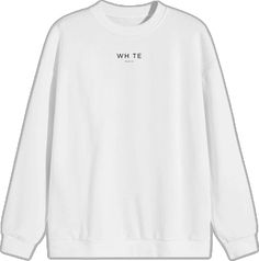 White Everyday Tops For Winter, White Tops For Everyday Winter Wear, Basic White Winter Tops, White Plain Winter Tops, Basic White Everyday Sweatshirt, Basic White Sweatshirt For Everyday, White Basic Sweatshirt For Everyday, Everyday White Sweatshirt For Spring, White Sweatshirt For Everyday Spring Wear