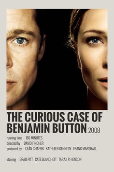 a movie poster for the curious case of benjamin button