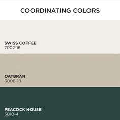 the color scheme for coordinating colors is green, brown and white with black lettering on it