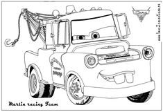 the mater truck from cars coloring page