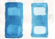 some blue ink is being used to create the shape of a rectangle shaped object