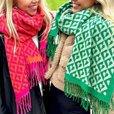 The perfect scarf for wrapping up all warm and cosy this winter. This bright coloured scarf with contrasting abstract heart design is the perfect winter accessory for wrapping up warm but look super stylish at the same time. The personalised star scarf can be embroidered with the initials of your choice, helping to add a personal touch to this on trend winter accessory gift, making this the perfect birthday gift for mum, Christmas gift for mum, scarf gift a friend or as a gift for yourself. The Green Scarves For Winter Gifts, Green Winter Scarves For Gifts, Green Winter Scarf For Gift, Star Scarf, Heart Scarf, Bright Scarf, Alphabet Gifts, Christmas Gifts For Mum, Gift Making