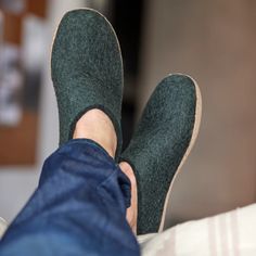 The forest slipper is flexible and easy to jump into. It keeps the foot warm and dry, due to the wool’s great capacity of absorbing moisture. Order yours today. Men's Shoes Accessories, Felted Slippers, Men's Shoe, Loafer Sneakers, Unisex Shoes, Heels & Wedges, Sandals For Sale, Wedge Boots, Mens Slippers