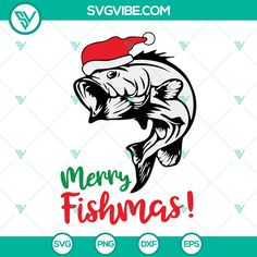 merry fishmas svg file