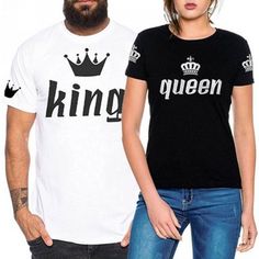 The best online shop for sparkling couples; - Free shipping worldwide; https://www.couplegear.com Fancy Date Outfit, Corporate T-shirt, King And Queen Crowns, Queen And King, King Shirt, Queen Tshirt, Queen Shirts, Matching Tees