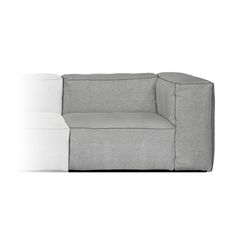 a gray and white couch sitting next to each other