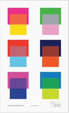 four different colored squares are shown in the same color scheme