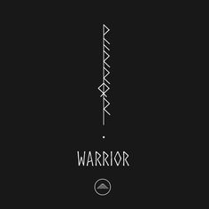 a black and white poster with the words warrior on it