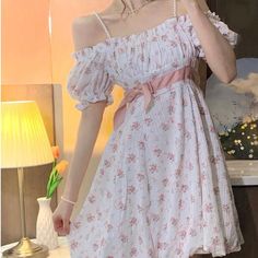 Korean Floral Dress, Fairy Dress Women, Holiday Party Dress, Estilo Hippy, Style Kawaii, 파티 드레스, Picnic Dress, Beach Mini Dress, Dress Korean