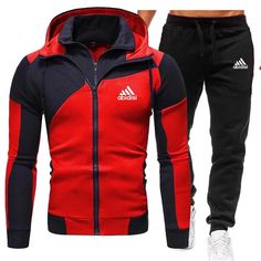 Fashion Tracksuit Men Hip-Hop Elastic Waist Tracksuit Sportswear – Atom Oracle Zipper Hoodies Men, Mens Tracksuits, Zipper Sweatshirt, Men Tracksuit, Nike Tracksuit, Sports Sweatpants, Contrast Hoodie, Tracksuit Men, Man Clothing