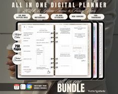 All-in-One Dated Digital Planner 2024, 2025, Budget, Fitness, Notebook, Daily Planner, Goodnotes ...