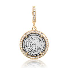 Silver Mother In Vines Token In 14k Gold & Diamond Bezel Frame Bezel Set Diamond, Bezel Diamond, Silver Coins, Bezel Setting, Gold Diamond, Vines, Mothers Day, Perfect Gift, Silver