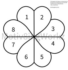 a four leaf clover with numbers in the middle and two leaves on each side, which are