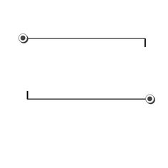 a black and white line drawing of an object with two circles on the opposite side