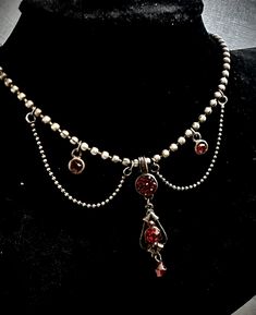 Ruby Red Chandelier Drape Necklace in a Steampunk Fashion Style. 14" long necklace with a 2.5" chain extension. Ruby red rhinestones, copper color ball chain and finding. Perfectly steampunk, perfectly statement, perfectly stylish and cool. EJNK1609 Red Chandelier, Bib Necklaces, Red Rhinestone, Steampunk Fashion, Copper Color, Ball Chain, Ruby Red, Long Necklace, Necklace Etsy