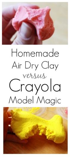 homemade air dry clay versus crayon model magic and how to use it for crafts