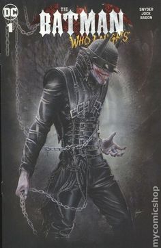 the batman who laughs comic book with chain around his neck and face on it's cover