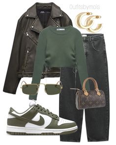 Dunk Outfits, Outfits Styling, Zara Leather Jacket, Casual College Outfits, Cold Outfits, Everyday Fashion Outfits, Zara Leather, Chill Outfits, Autumn Outfit